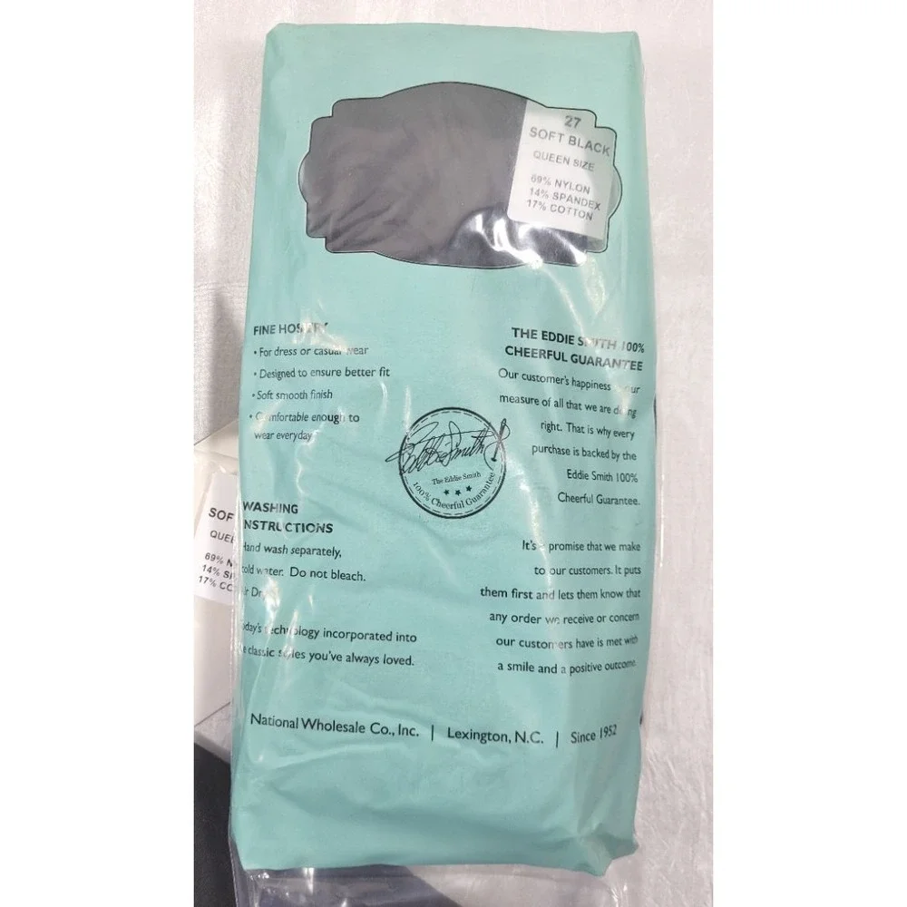 12 Pairs National Fine Hosiery Made in Turkey Soft Black Thigh Pantyhose #27 - Q